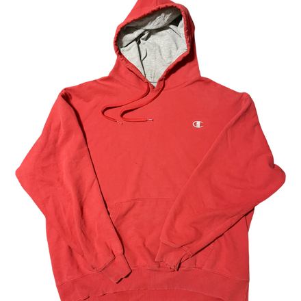 BLANK RED CHAMPION HOODIE